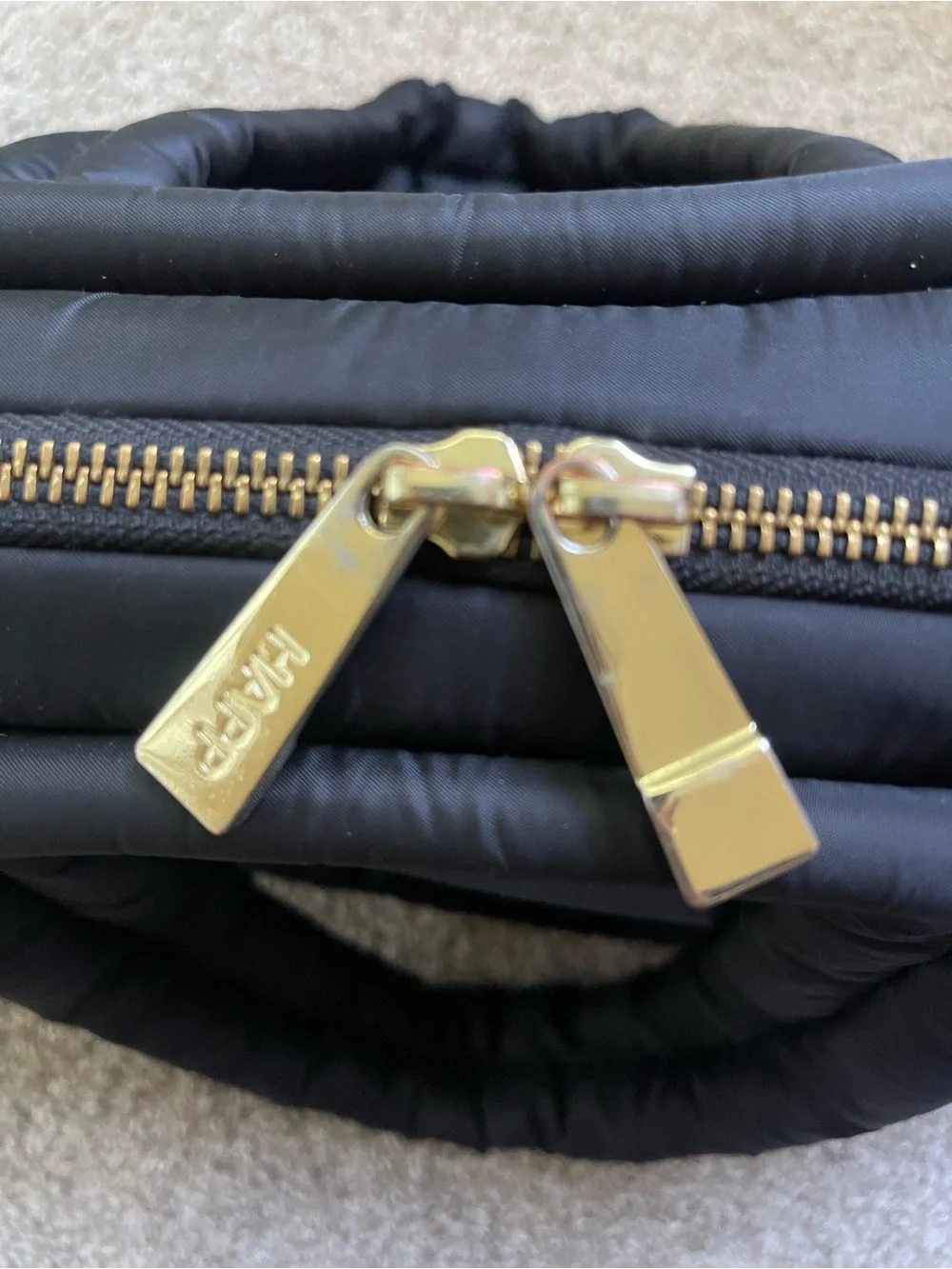HappBrand Diaper Bag with Gold Hardware and Removable Strap